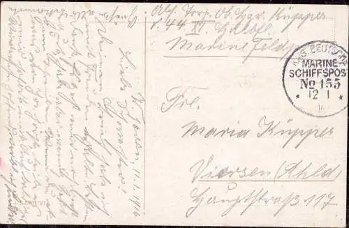 604388 | Feldpostkarte, Marineschiffspost MSP 155, Vorposten 44 | Wilhelmshaven (W 2940)