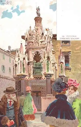 604393 | Ansichtskarte Ortsansicht Verona, sign R Tafoni  | -, -,