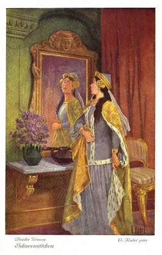 604394 | Ansichtskarte Gebrüder Grimm, Schneewittchen, sign O. Kubel  |