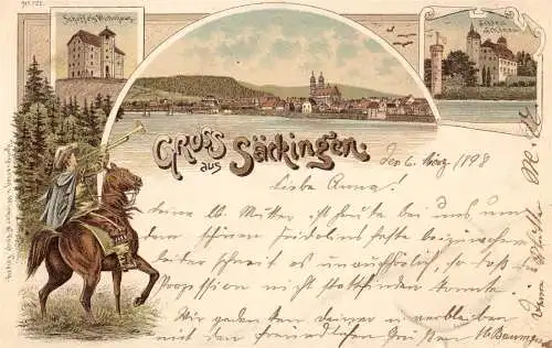 604407 | Ansichtskarte Literatur, Victor von Scheffel, Trompeter  | Säckingen (W - 7880), -,