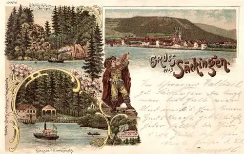 604408 | Ansichtskarte Literatur, Victor von Scheffel, Trompeter  | Säckingen (W - 7880), -,