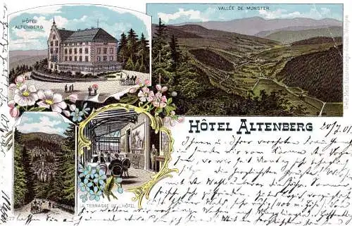 604423 | Ansichtskarte Litho Hotel Altenberg | Munster;Haut-Rhin (F 68140 Frankreich)