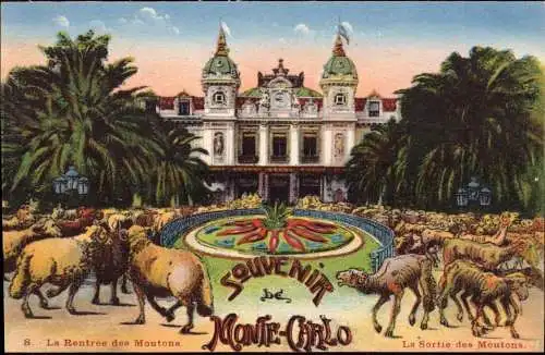 604484 | CPA, Souvenir de Monte Carlo, Monaco, Jeu d'argent, Roulette, Schaf  |