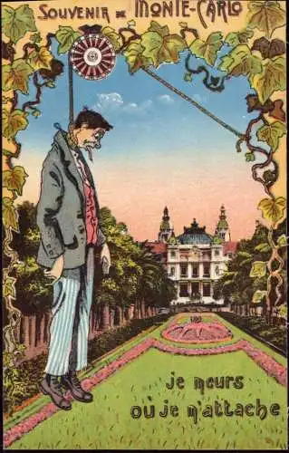 604488 | CPA, Souvenir de Monte Carlo, Monaco, Jeu d'argent, Roulette, Tod Sterben  | -, -,