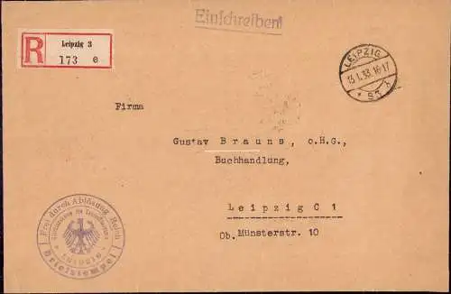 604535 | Dienstbrief mit ungewöhnlichem Siegel, Frei durch Ablösung, Oberfinanzkasse | Leipzig (O 7010)