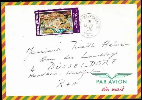 604577 | Togo 1975, Brief per Luftpost nach Deutschland, Malerei, Picasso  | -, -,