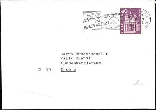 604639 | Brief 1972, des Schweizer Schriftsteller Golo Mann an Bundeskazler Willy Brand, Nobelpreis ?  | Zürich (CH - 80