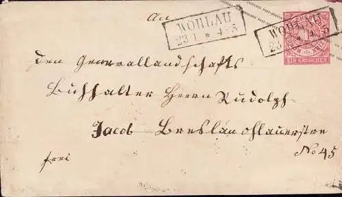 604659 | Schlesien, Brief 1868 NDP aus  | Wohlau, Stadt (Kreis Wohlau N.Schl.), -,