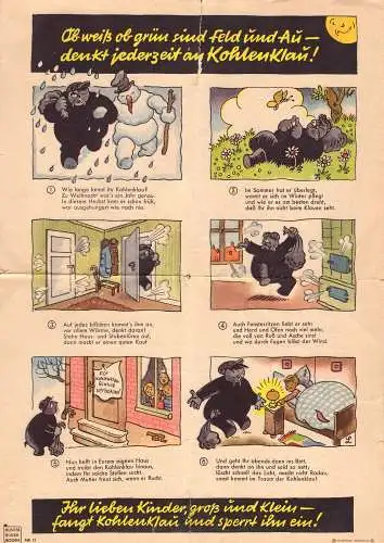 O 209, Kohlenklau, Bunter Bilderbogen Nr. 13, Comic, Bildgeschichte, Propaganda
