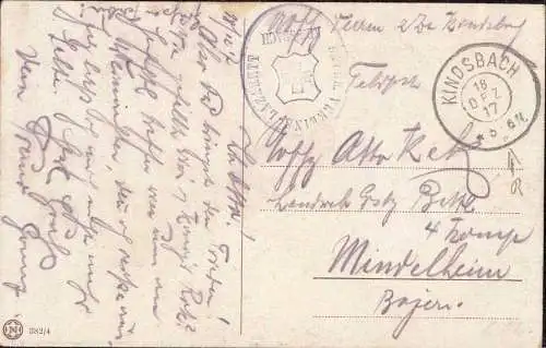 O 216, Bayern Reservestempel aus Kindsbach, Pfalz