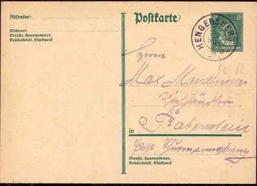 O 223, Bayern Reservestempel aus aus Hengersberg