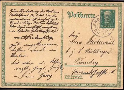 O 226, Bayern Reservestempel aus Holenbrunn OT Wunsiedel