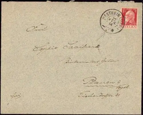 O 231, Bayern Reservestempel aus Westheim Schwaben, Stadt Neusäß bei Augsburg 