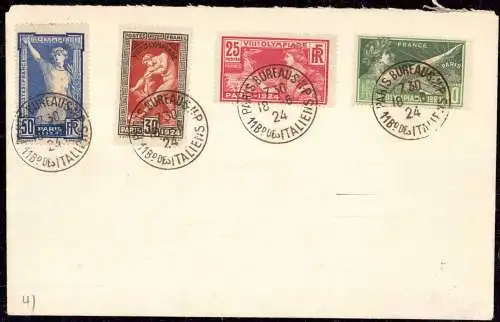 O 234, Olympiade 1924 Paris gestempelt auf Brief