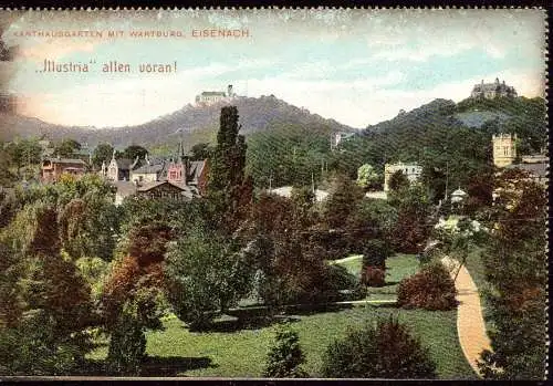 [Ansichtskarte] O 238, Fahrrad, Werbung 4 Karten der Firma Illustria Fahrräder aus Eisenach. 