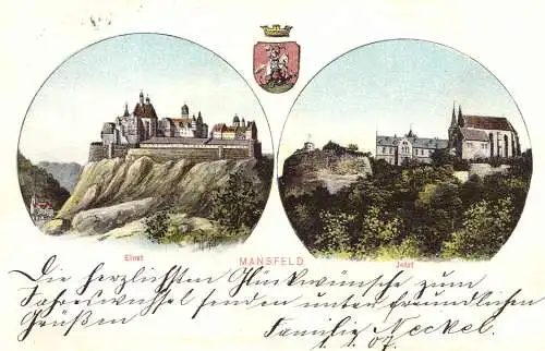 [Lithographie] O 248, Litho, Gruß aus Mansfeld, Harz. 