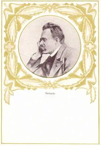 [Werbepostkarte] O 272, Stettin, Pommern, Karte der Kaffee - Surrogat - Fabrik Weiss, R. S. Portrait von Nietzsche, Philosophie. 