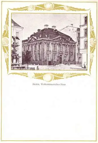 [Werbepostkarte] O 278, Stettin, Pommern, Karte der Kaffee - Surrogat - Fabrik Weiss, R. S. Ortsansicht Wolkenhauersches Haus. 
