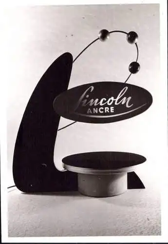 O 322, Werbeaufsteller der Firma  Lincoln Ancre, Foto. von ca.1960 (Gr. 10x7cm), Uhren
