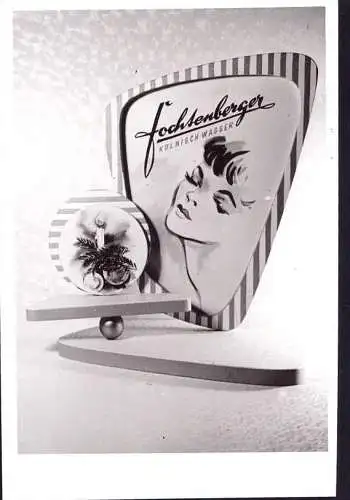 O 323, Werbeaufsteller der Firma  Fochtenberger, Foto. von ca.1960 (Gr. 10x7cm), Parfüm, Kölnisch Wasser