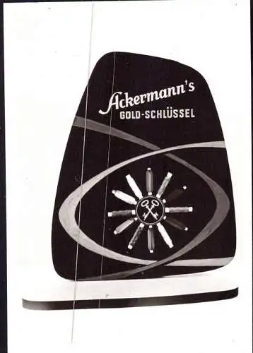 O 328, Werbeaufsteller der Firma Ackermann Garn, Foto. von ca. 1960 (Gr. 10x7cm), Textil,