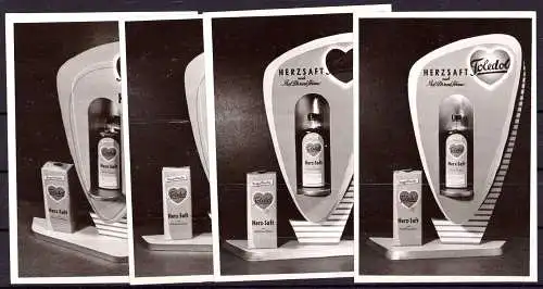 O 333, Werbeaufsteller der Firma Tolodol, 4 Fotos von ca.1960 (Gr. 10x7cm), Pharmazie