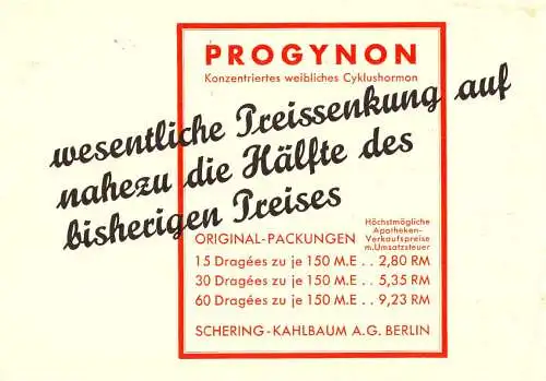 [Ansichtskarte] O 366 Pharmazie, Werbung der Firma Schering - Kahlbaum, Berlin-Grünau, Cöpenicker Straße. 