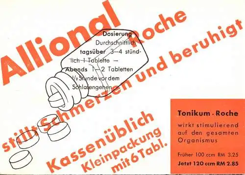 [Ansichtskarte] O 370 Pharmazie, Werbung, 3 Karten der Firma Roche in Berlin Charlottenburg. 