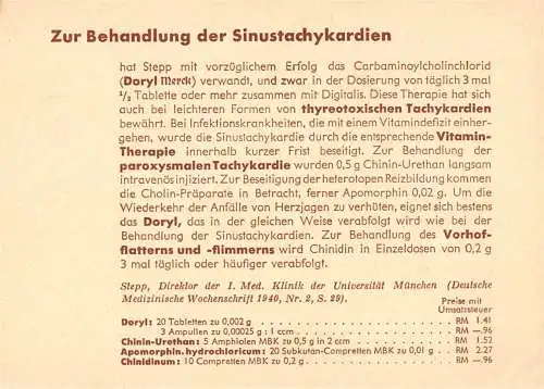 [Ansichtskarte] O 383 Pharmazie, Werbung der Firma E. Merck in Darmstadt. 