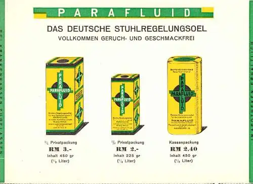[Ansichtskarte] O 390 Pharmazie, Werbung der Firma Parafluid Gesellschaft in Hamburg-Marienthal. 