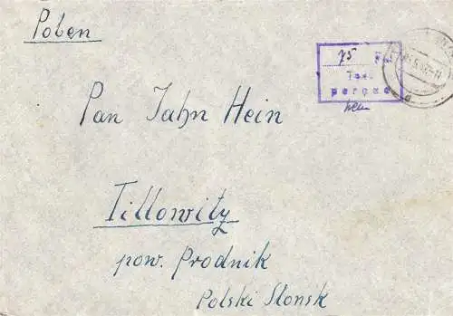 O 479 Brief, Gebühr Bezahlt, Taxe percue aus Bingen, Französische Zone