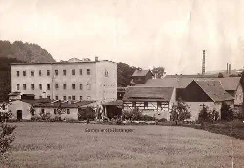 [Echtfotokarte schwarz/weiß] O 505G, 3 großformatige Fotos von der Buschmühle in Meißen. 