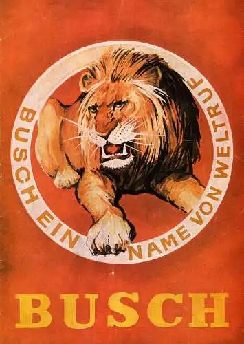 O 512G, Zirkus Busch, Prospekt mit 8 Seiten von 1975. 