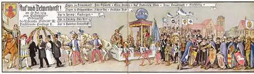 [Klappkarte] O 562, Delmenhorst, Klappkarte zum Guttempler Ordensfest 1914, Abstinenz, Alkohol, Loge, Freimaurer. 