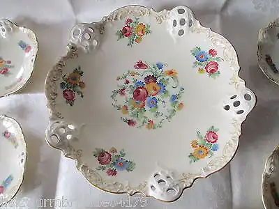 Altes Rosenthal Konfektset Anbietschale u. 6 Schälchen Elfenbein Moliere Kronach