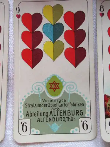 Alte Tarokkarte Nr. 245  " Wappen" Bay. Einfachbild Ass Altenburg Thüringen 1935