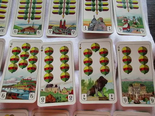 Alte Tarokkarte Nr. 245  " Wappen" Bay. Einfachbild Ass Altenburg Thüringen 1935