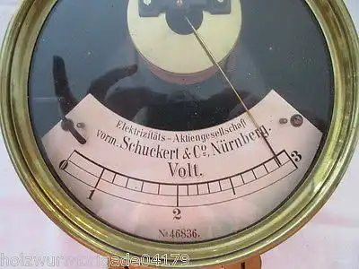 RARITÄT Elektrizitäts- AG Schuckert & Co Nürnberg Voltmesser bis 300 um 1900