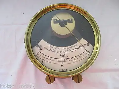 RARITÄT Elektrizitäts- AG Schuckert & Co Nürnberg Voltmesser bis 300 um 1900