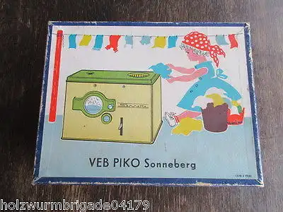 Seltene DDR PIKO Sonneberg Kinder Waschmaschine 60er Jahre OVP