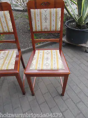 Vier Stühle Jugendstil  um 1900  Nussbaum