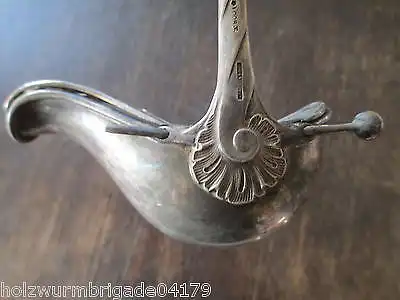 Sehr seltene alte Bowle Kelle um 1870-1890, 800er Silber,Strube & Sohn