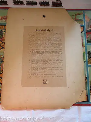 RARITÄT altes Brettspiel Eisenbahnspiel Zinnfiguren Kleefeld & Co Fürth um 1930 10