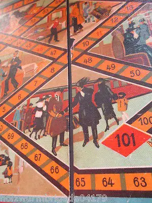 RARITÄT altes Brettspiel Eisenbahnspiel Zinnfiguren Kleefeld & Co Fürth um 1930 4