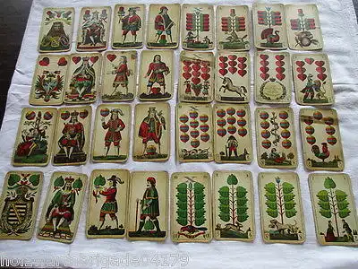 RARITÄT alte Skatkarten Schwerterkarte Sächs. Blatt Stralsund Altenburg um 1910
