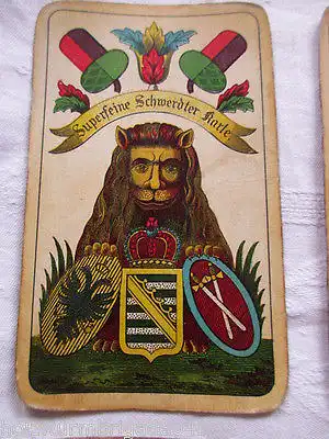 RARITÄT alte Skatkarten Schwerterkarte Sächs. Blatt Stralsund Altenburg um 1910