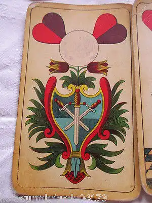 RARITÄT alte Skatkarten Schwerterkarte Sächs. Blatt Stralsund Altenburg um 1910