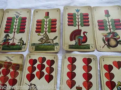 RARITÄT alte Skatkarten Schwerterkarte Sächs. Blatt Stralsund Altenburg um 1910