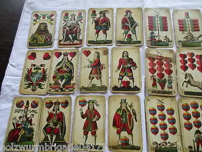 RARITÄT alte Skatkarten Schwerterkarte Sächs. Blatt Stralsund Altenburg um 1910