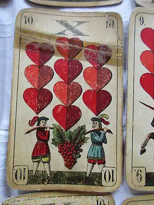 RARITÄT alte Skatkarten Schwerterkarte Sächs. Blatt Stralsund Altenburg um 1910